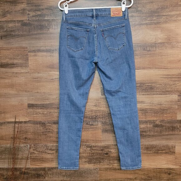 Levi's Jeans Sz 28 Skinny 711 Mid Rise Medium Light Wash Stretch Denim Western - Picture 2 of 12